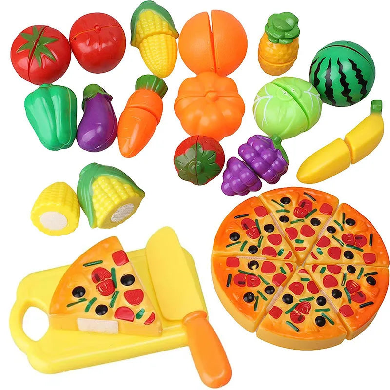 Children Toys Cutting Fruits and Vegetables Set for Kids Pretend Play Simulation Kitchen Toy Montessori Baby Toys for Girls Boys