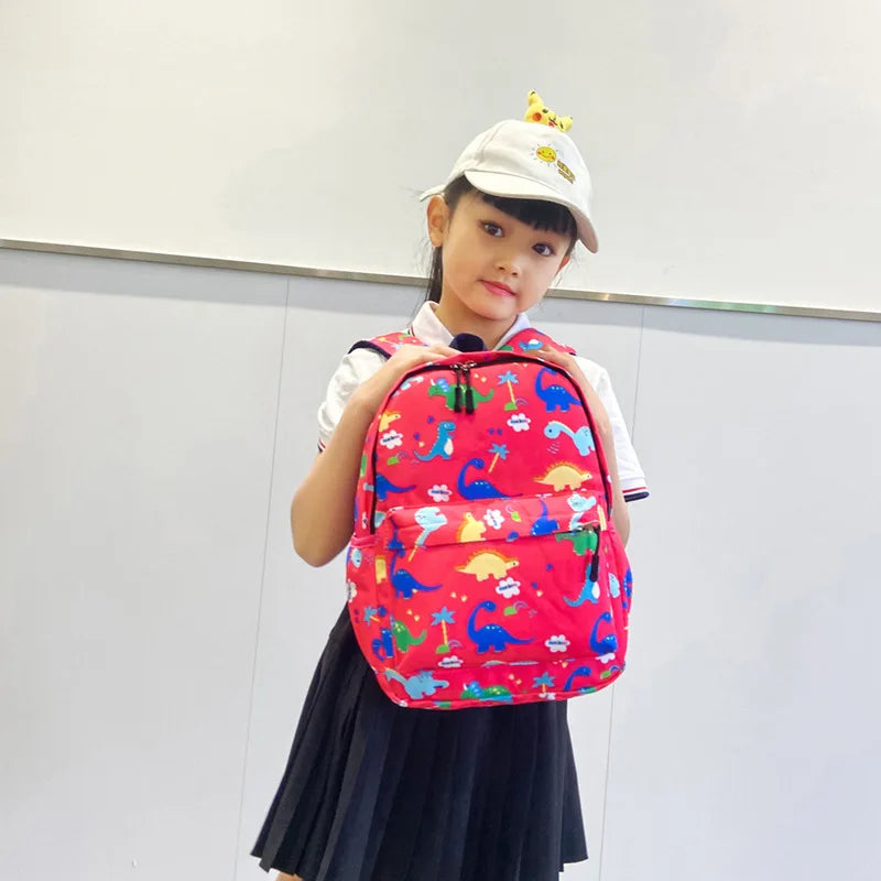 2026 Cute Cartoon Dinosaur Baby Backpacks Kindergarten Schoolbag Children Boys Girls School Bags Adjustable Animals Kid Backpack