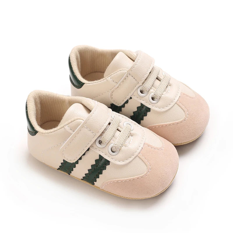 Baby Shoes With Soft Soles For Boys And Girls Aged 0-1, Color Blocked Sports Shoes, Anti Slip Walking Shoes, Simple, Fashionable