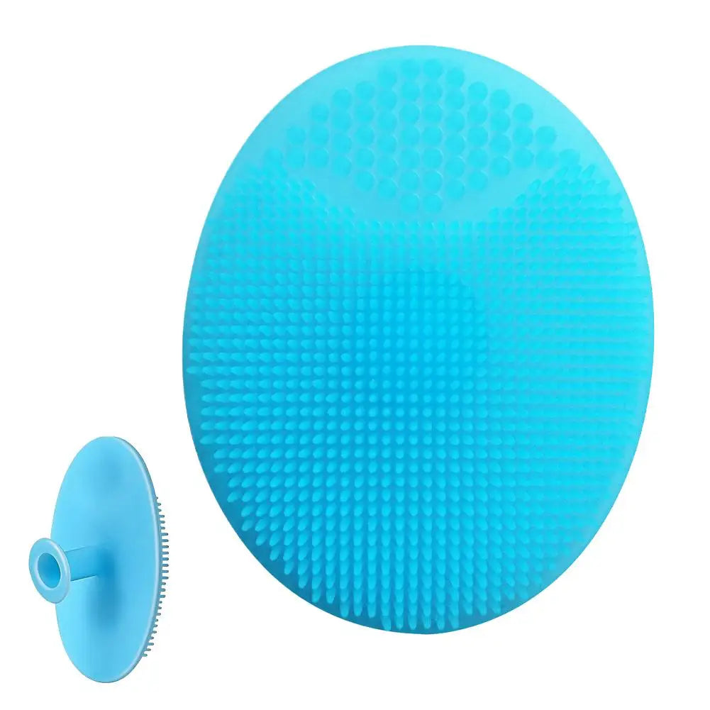 Baby Shampoo Brush Silicone Gentle Scalp Massager Soft Hair Scrub Brush for Newborn Cradle Cap Bath Cleaning Care