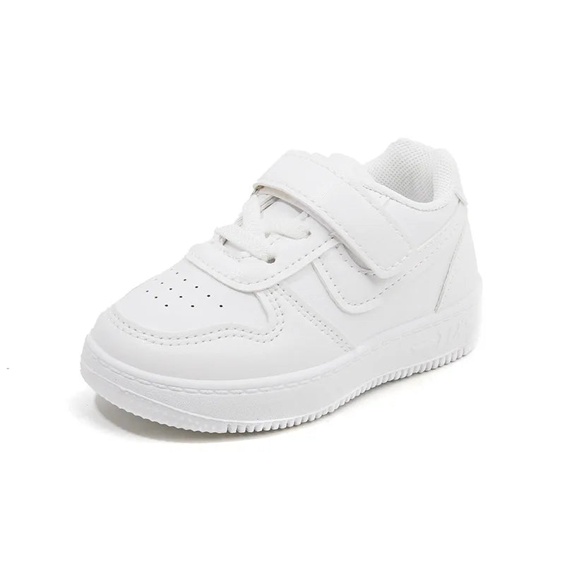 Tenis Sneakers Kids Spring/Autumn New Boys Girls Sports Shoes Casual Board Shoes Leather Soft Soled Children Small White Shoes