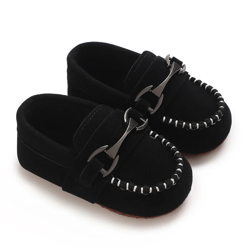 New Brown Boys Formal Shoes First Walkers Soft Cloth Sole Casual Shoes for Infants 0-18 Months
