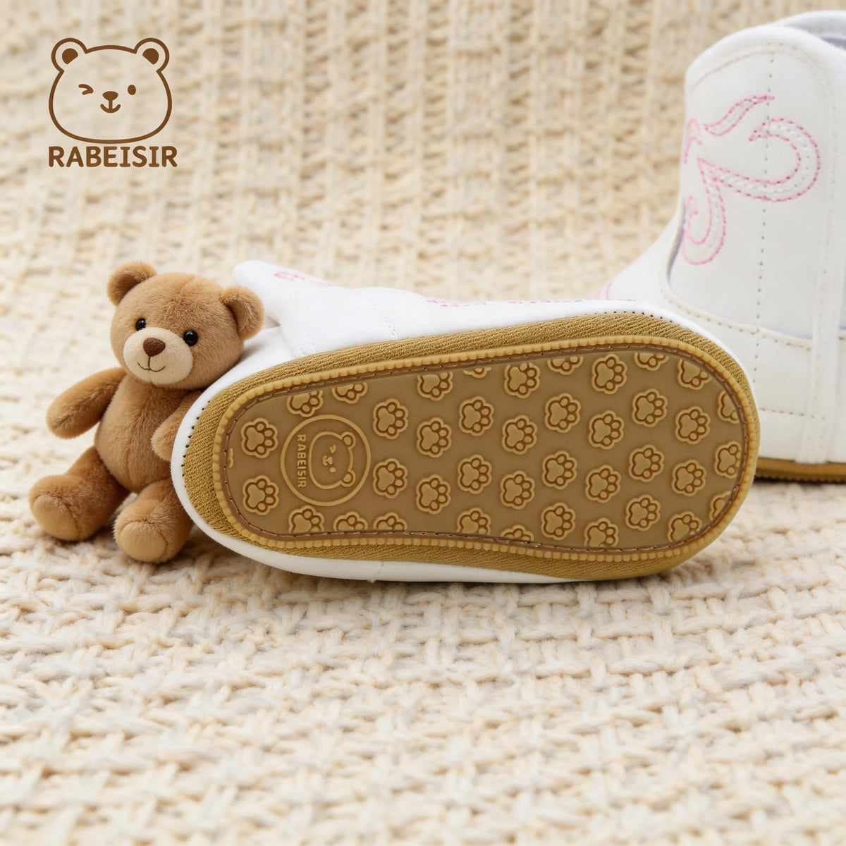 Autumn and winter baby boots, anti-slip and warm, 0-1 and a half year old male and female baby walking shoes, western cowboy boots
