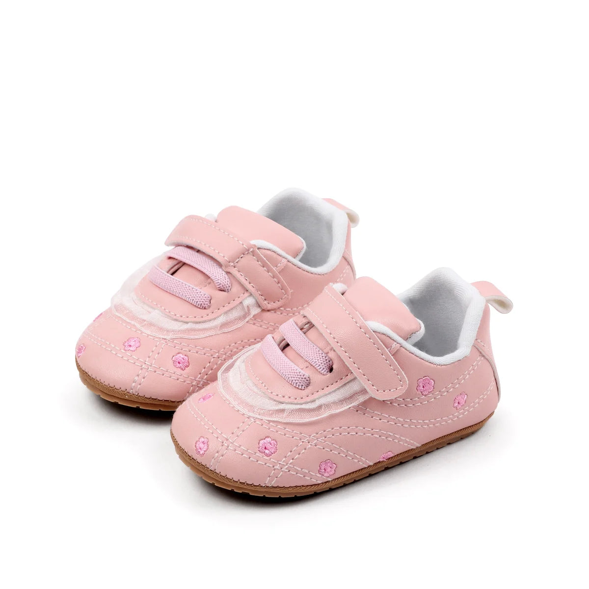 Baby Boys And Girls First Walking Toddler Shoes High Quality Baby Sneaker For 0-18 Months Spring And Autumn Soft TPR Sole