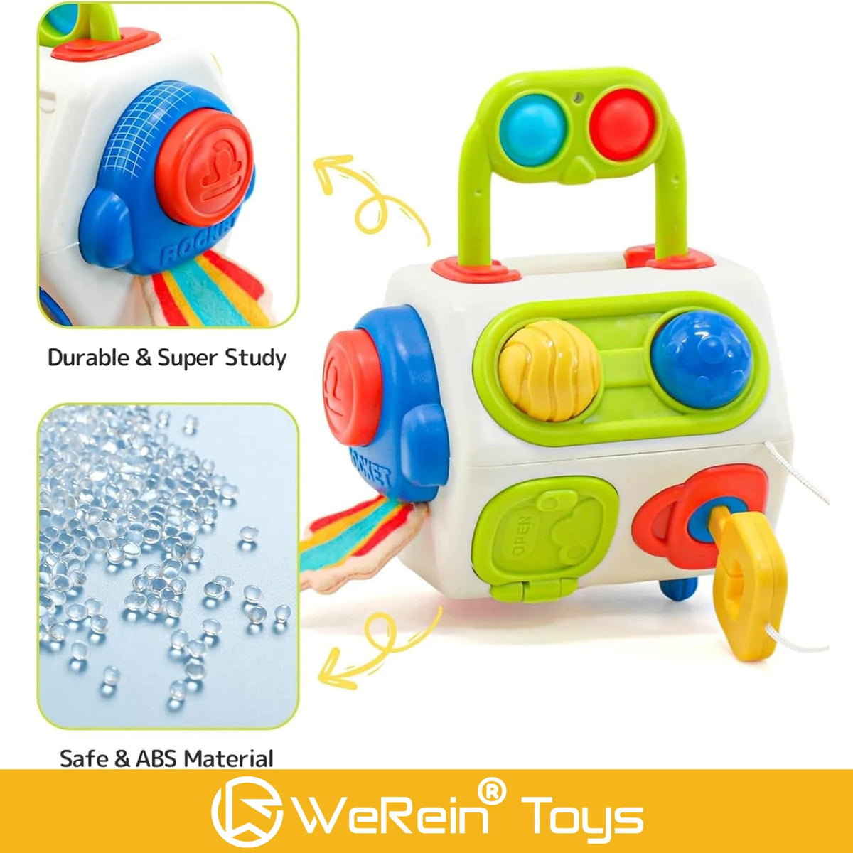 Montessori Sensory Toy Baby Grip Ball For Boy Girl Toddler Gift 6 9 10 12 Month 8 in 1 Busy Cube Educational Learning Fidget Toy