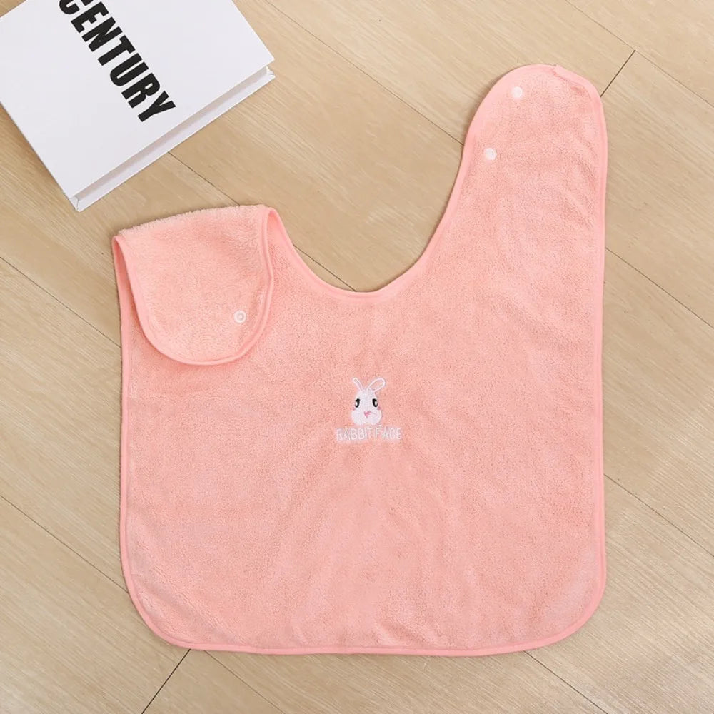 Soft Baby Bibs Skin Friendly Adjustable Snaps Children's Washcloth Water Absorbent Toddler Face Towel for Feeding Eating