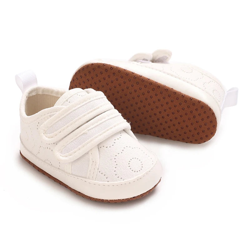NEW Fashion Infant Spring Shoe Newborn Infant Girl Recreational Baptism Non-Slip Walking Shoe White Soft-soled Sneaker Prewalker