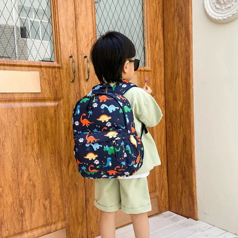 2026 Cute Cartoon Dinosaur Baby Backpacks Kindergarten Schoolbag Children Boys Girls School Bags Adjustable Animals Kid Backpack