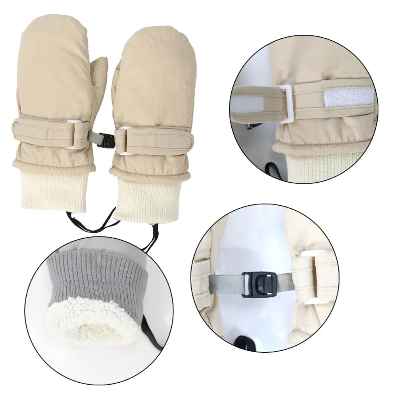 Baby Winter Gloves Kid Waterproof Ski Gloves Warm Mittens Quick-Dry Gloves Gift