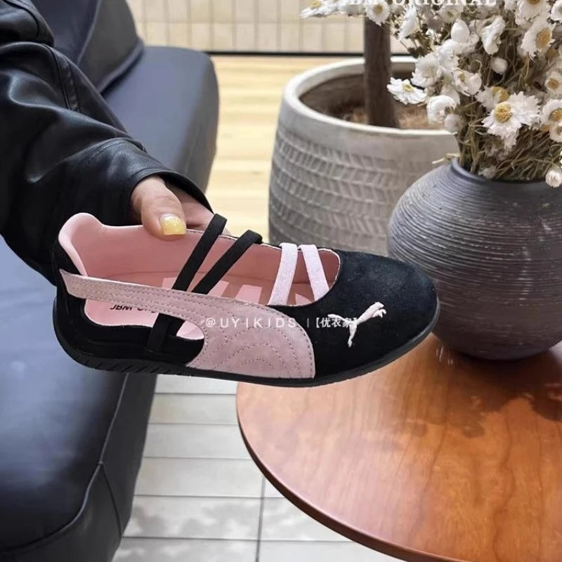 Girls Soft Bottom round Toe Princess Shoes Spring Autumn Seasonal Slip-On Baby Low Cut Single Shoes Comfortable Running Shoes