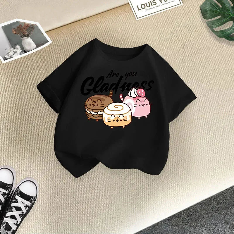 Summer's New Stylish and Fashionable Short-sleeved T-shirts for Boys and Girls, Round-neck Short-sleeved Children's Clothing