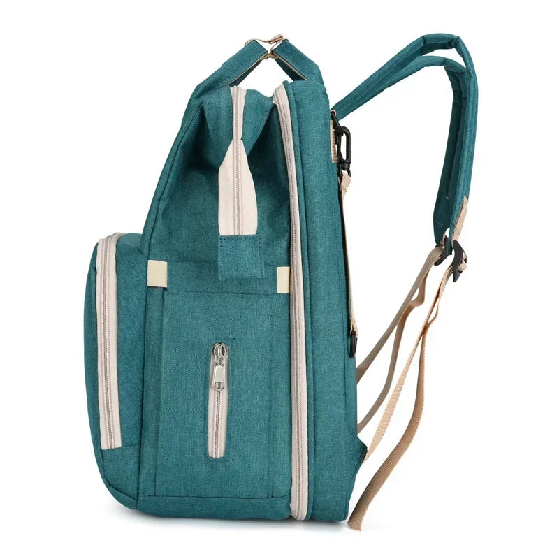 Baby Bed Mother Large Capacity Nappy Milk Bottle Backpacks with Changing Mat Convenient Baby Nursing Bags Gift Mommy Diaper Bags