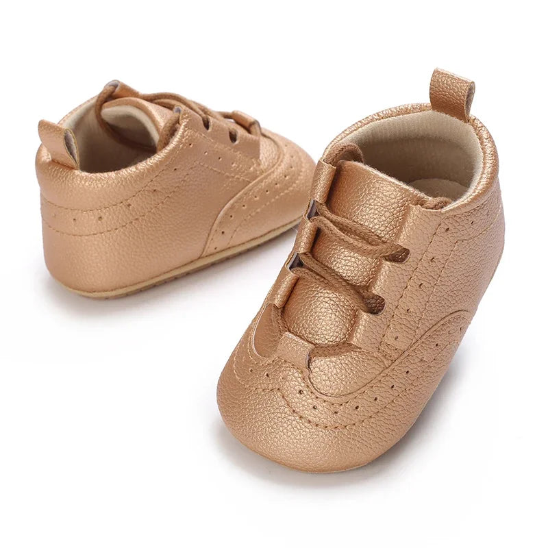 Newborn Baby Boys' Shoes Moccasin Fashion Casual Sports Shoes White Baptist Soft Sole Anti Slip First Step