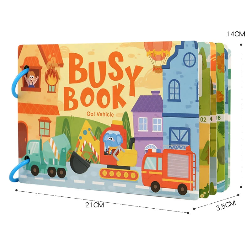 Montessori Baby Busy book Quiet Book Toys for Children Paste Early Learning Education Toy Children Montessori Toy Matching Game