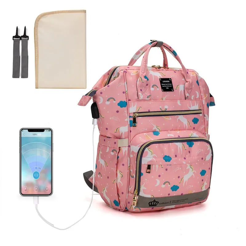 Baby Nappy Bag Mummy Bag Backpack Waterproof Storage Handbag Outdoor Travel Mommy Maternity Bag For Baby Stuff Gray Diaper Bags