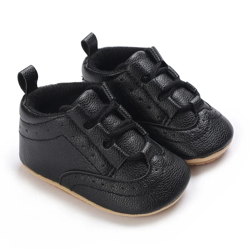Newborn Baby Boys' Shoes Moccasin Fashion Casual Sports Shoes White Baptist Soft Sole Anti Slip First Step