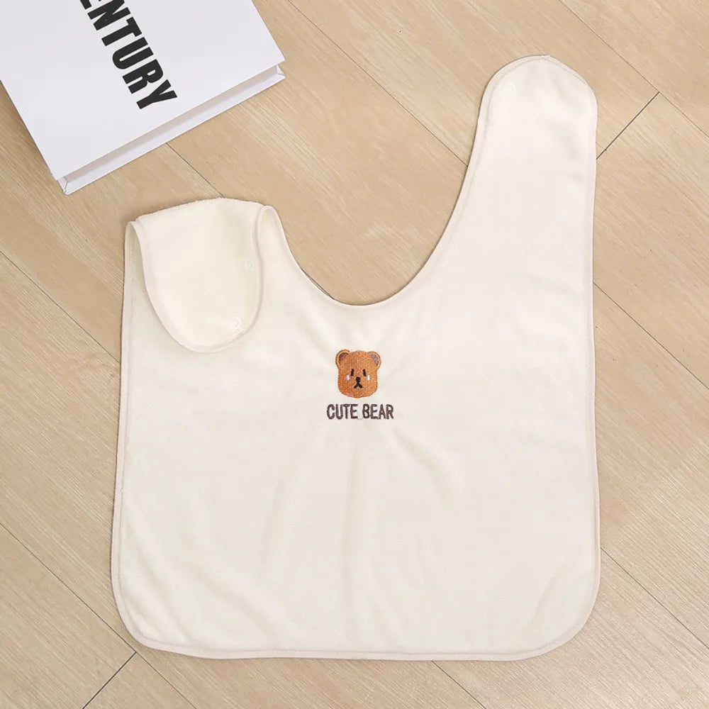 Soft Baby Bibs Skin Friendly Adjustable Snaps Children's Washcloth Water Absorbent Toddler Face Towel for Feeding Eating
