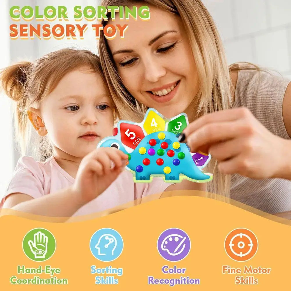 Montessori 5-Color Sorting Sensory Toy for Kids Educational Learning Game with Colorful Balls for Fine Motor Skills Development
