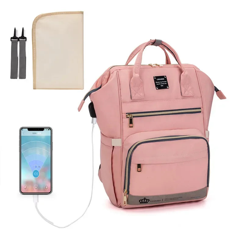 Baby Nappy Bag Mummy Bag Backpack Waterproof Storage Handbag Outdoor Travel Mommy Maternity Bag For Baby Stuff Gray Diaper Bags