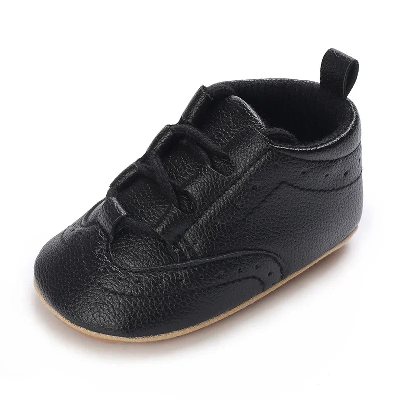 Newborn Baby Boys' Shoes Moccasin Fashion Casual Sports Shoes White Baptist Soft Sole Anti Slip First Step