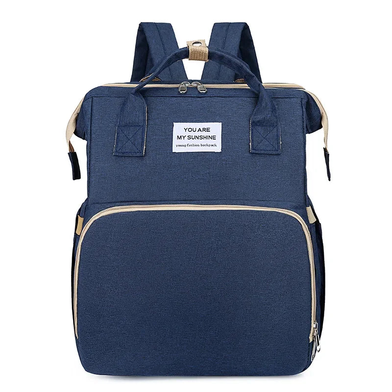 Baby Bed Mother Large Capacity Nappy Milk Bottle Backpacks with Changing Mat Convenient Baby Nursing Bags Gift Mommy Diaper Bags