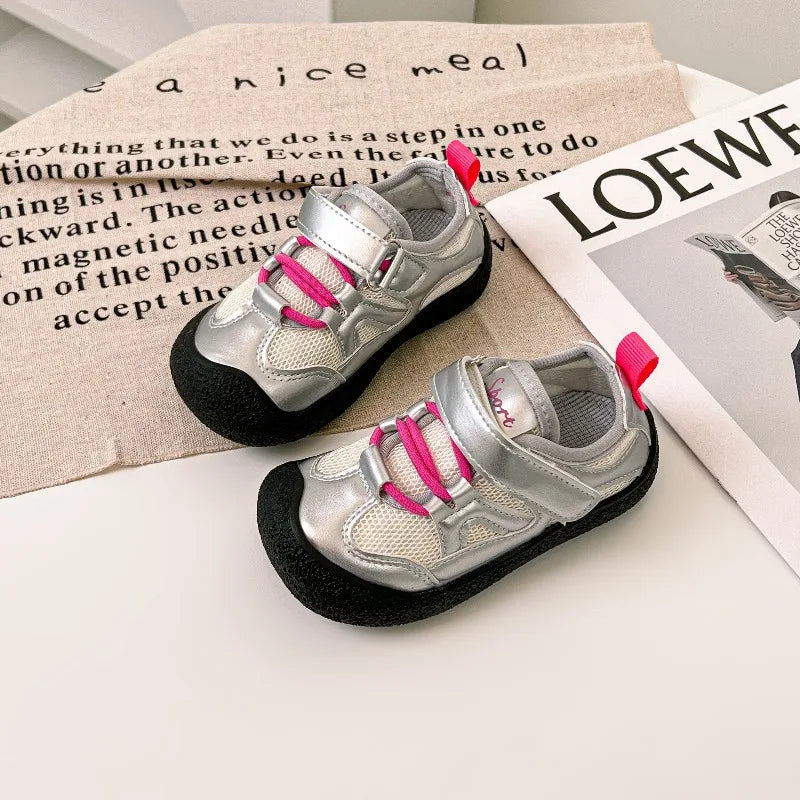 Baby Walking Shoes Toes Capped Toddler Kids Sports Shoes Soft Bottom Non-slip 2026 New Fashion Kids Casual Shoes Breathable