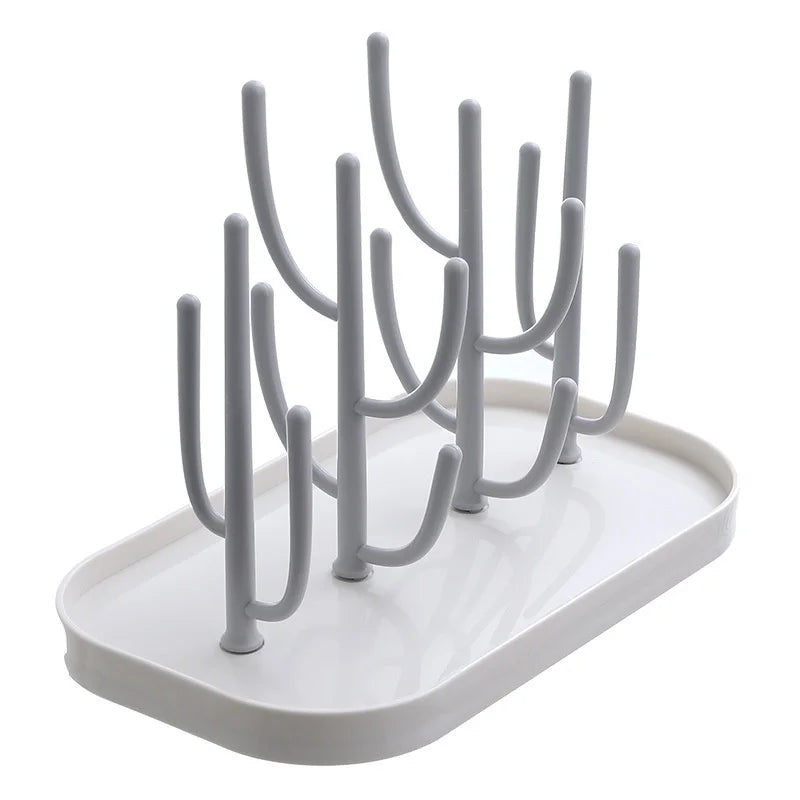 Baby Essentials Bottle Drying Rack for Kitchen Counter,Detachable Bottle Dryer Holder with Base.for Nipples,Cups,Pump Parts
