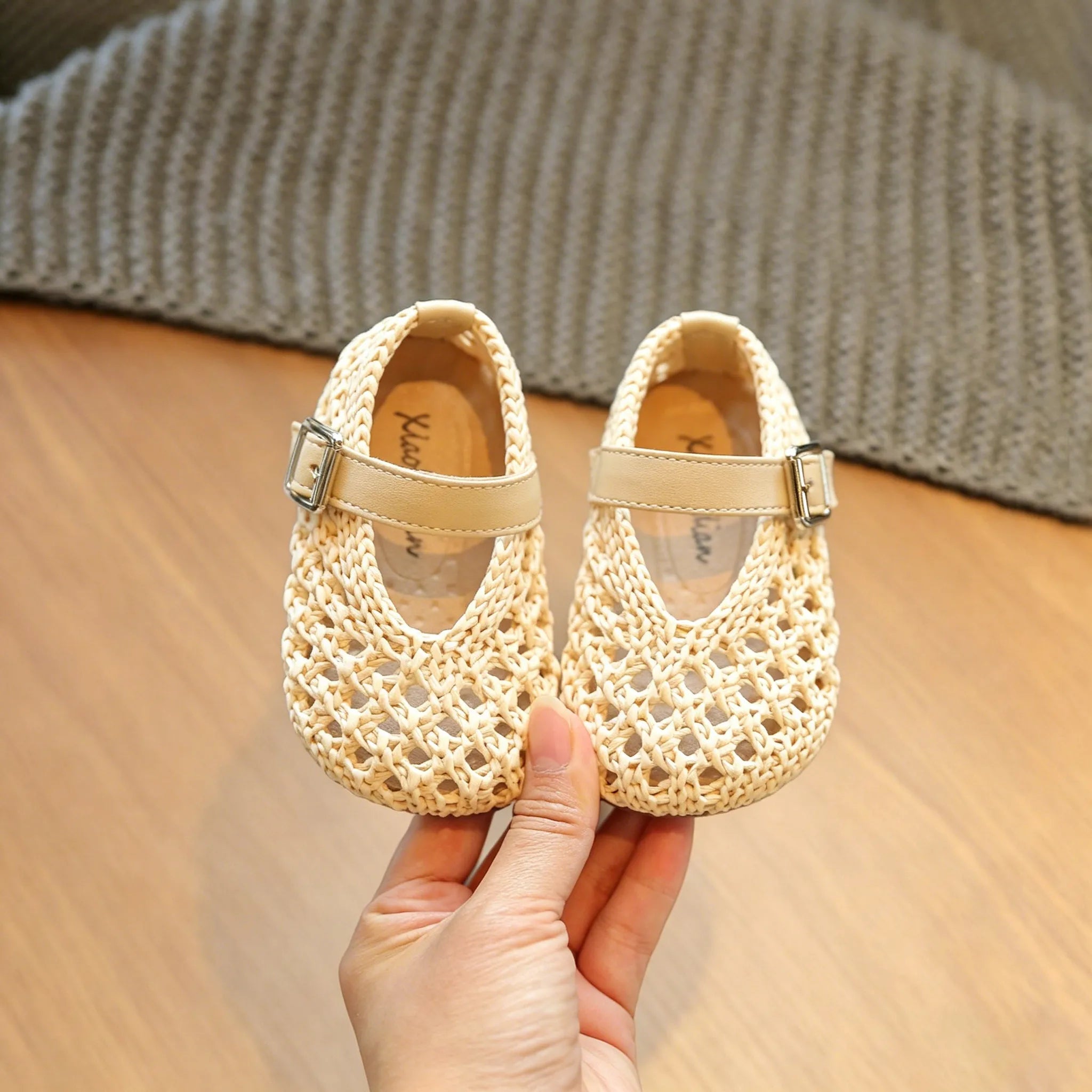 2026 New Summer Baby Shoes For Girls Cut-out Breathable Toddler Kids Sandals Soft Sole Non-slip Fashion Little Girls Sneakers