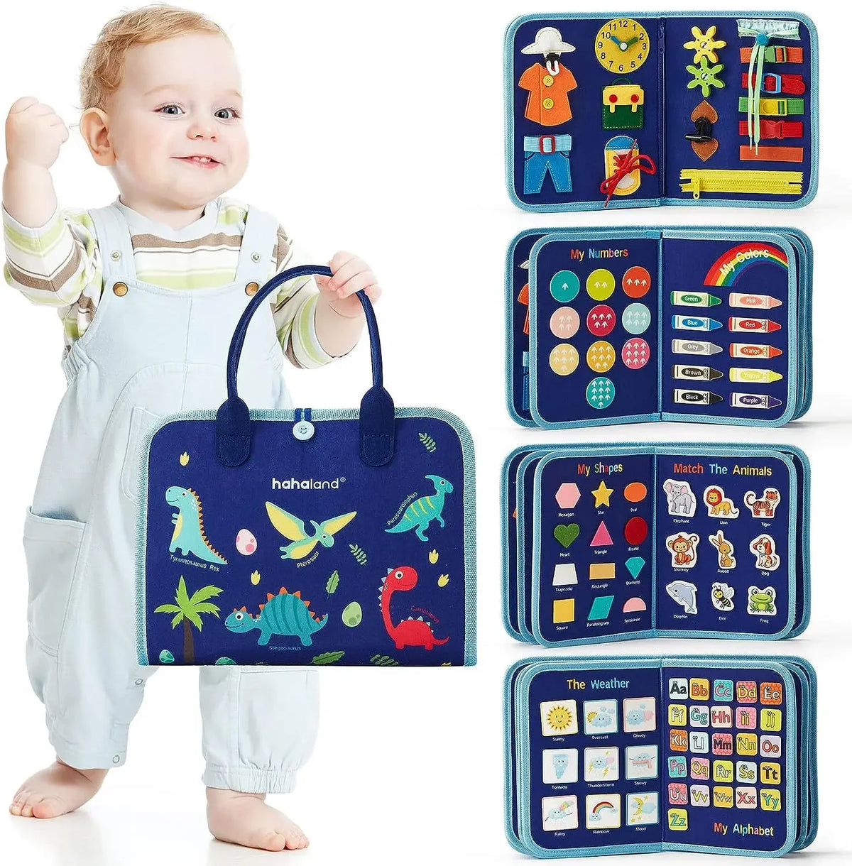 New Montessori Kids Travel Toy Felt Activity Quiet Books Busy Board Activity Educational Sensory Learning Book for Kids Gifts