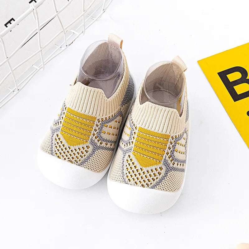 Baby Shoes Anti-slip Breathable Infant Crib Floor Socks with Rubber Sole for Children Boys Mesh Shoes Soft Bottom Baby Girl 아기신발