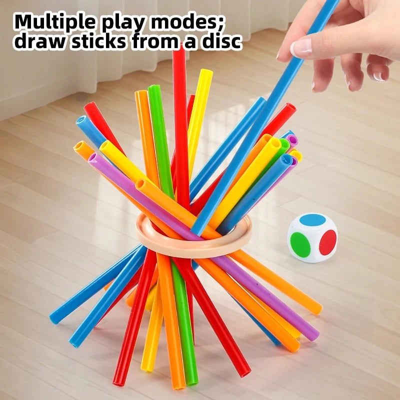 Montessori Stick Pulling Game - Colorful Fine Motor Skills Toy, Parent-Child Interactive Educational Toy