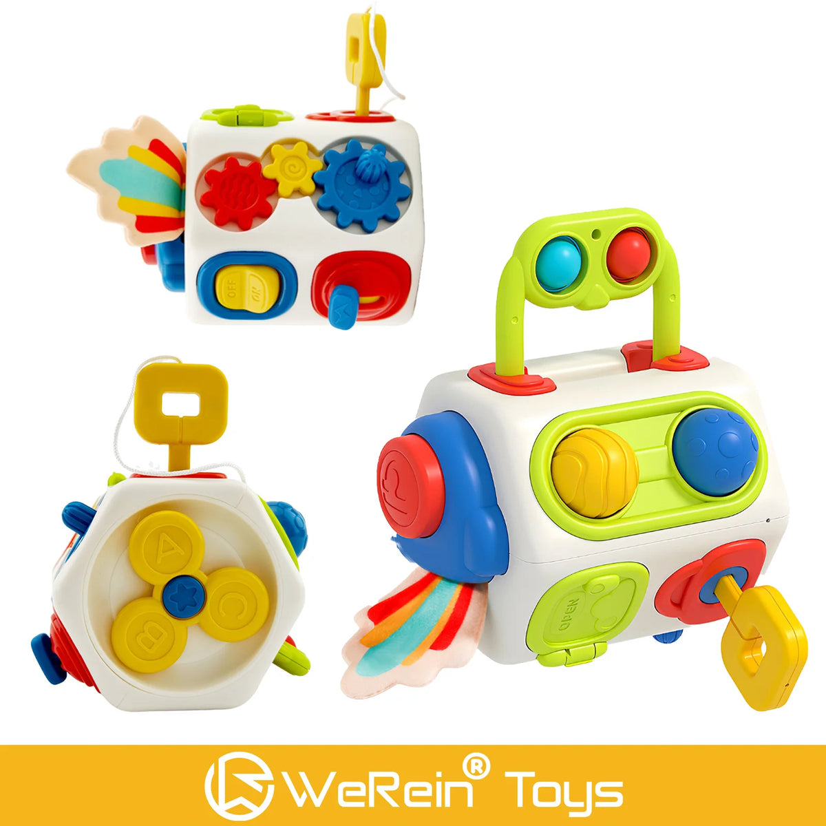 Montessori Sensory Toy Baby Grip Ball For Boy Girl Toddler Gift 6 9 10 12 Month 8 in 1 Busy Cube Educational Learning Fidget Toy