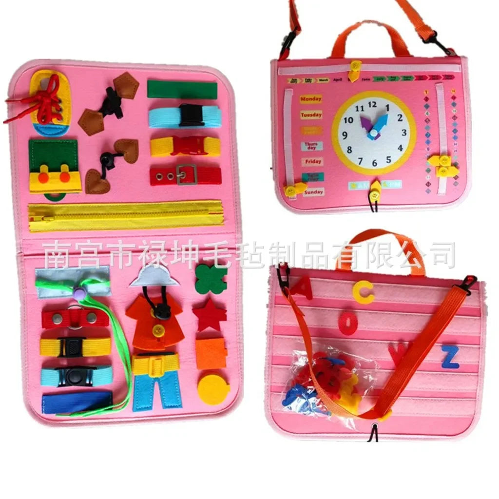 New Montessori Kids Travel Toy Felt Activity Quiet Books Busy Board Activity Educational Sensory Learning Book for Kids Gifts