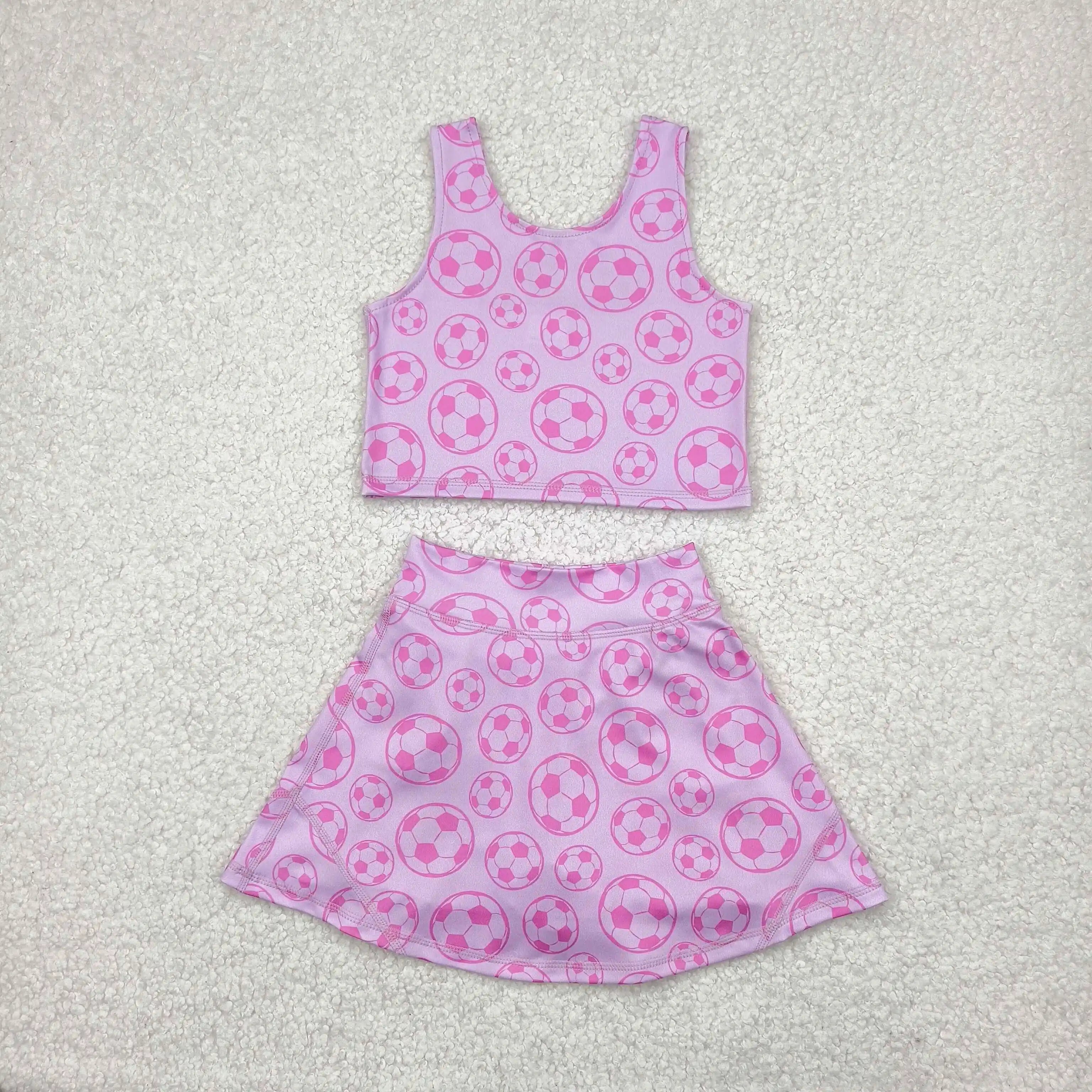 Baby Girls Clothes Dresses Toddler Girl Summer Athletic Acive Wear with Under Pink Castles Yoga Vest Top Sports Skorts Sets