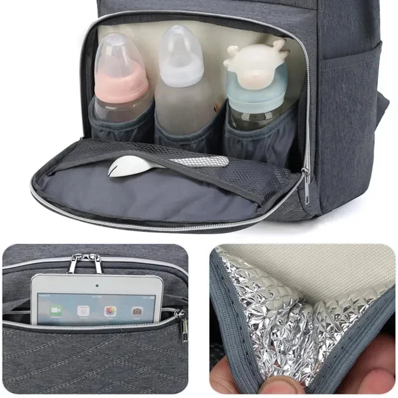 Large Capacity Mommy Diaper Bag Baby Stroller Hanging Backpack with Changing Mat Multifunctional Baby Nursing Bag