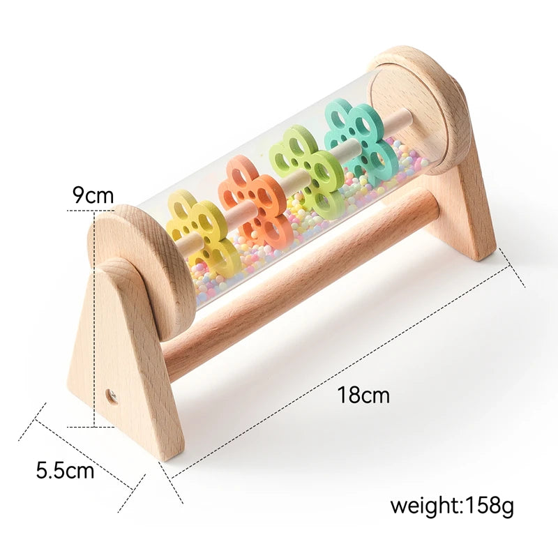 Baby Wooden Bouncing Toys Car Animal Bus Shaped Newborn Education Sensory Puzzle Hand Eye Coordination Training Toys Baby Gifts