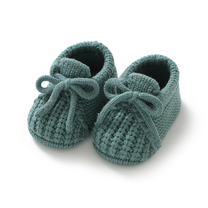 Baby Girls Shoes Hand Knitting Newborn Infant Boys Socks Booties 0-18m Soft Soled Anti-Slip Toddler Outdoor Indoor First Walkers