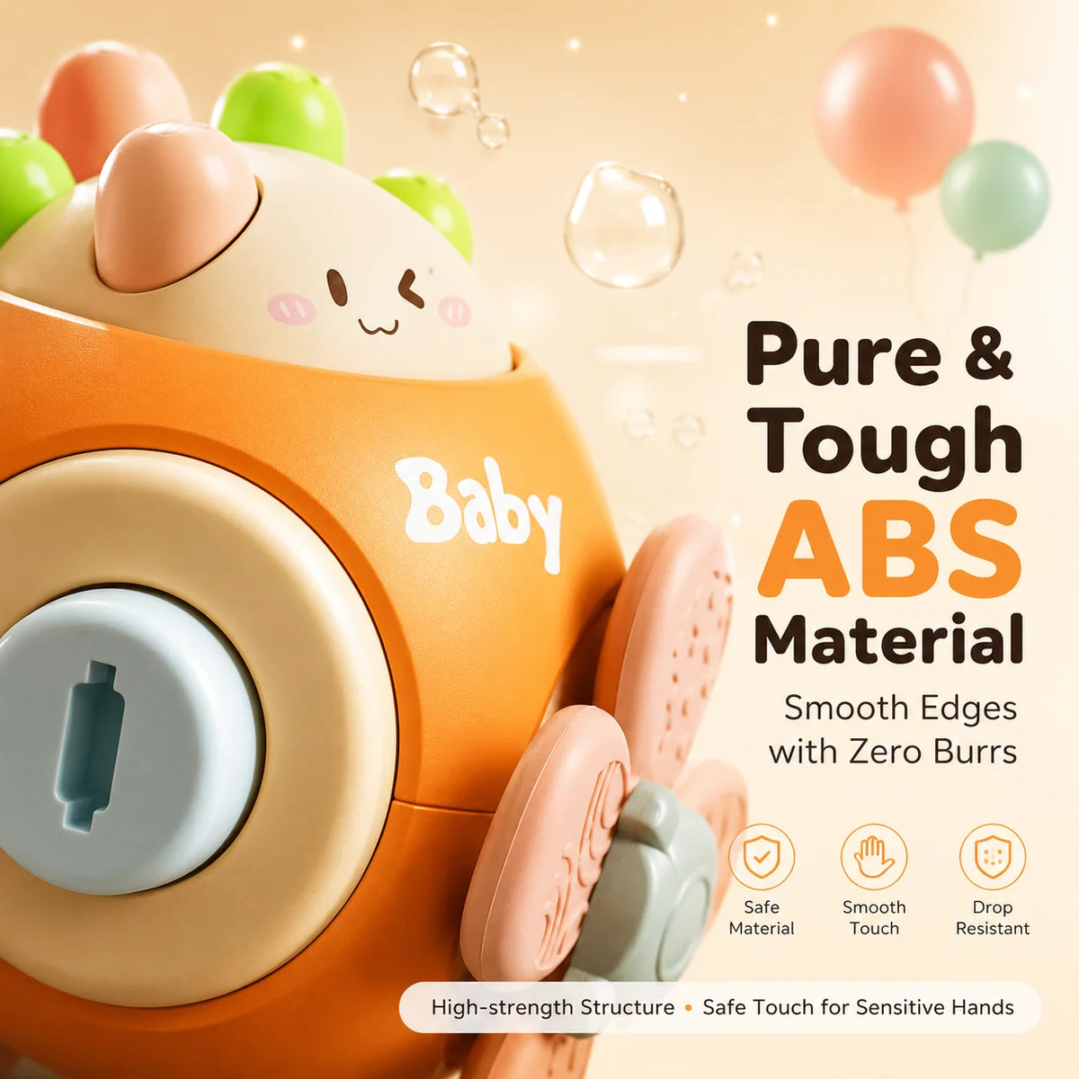 6-in-1 Sensory Busy Ball Montessori Interactive Toy Baby Fine Motor Training Early Educational Play Gift for Infant Toddler 6 M+