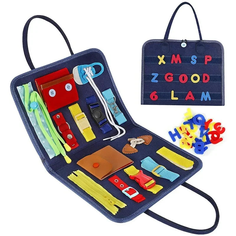 New Montessori Kids Travel Toy Felt Activity Quiet Books Busy Board Activity Educational Sensory Learning Book for Kids Gifts
