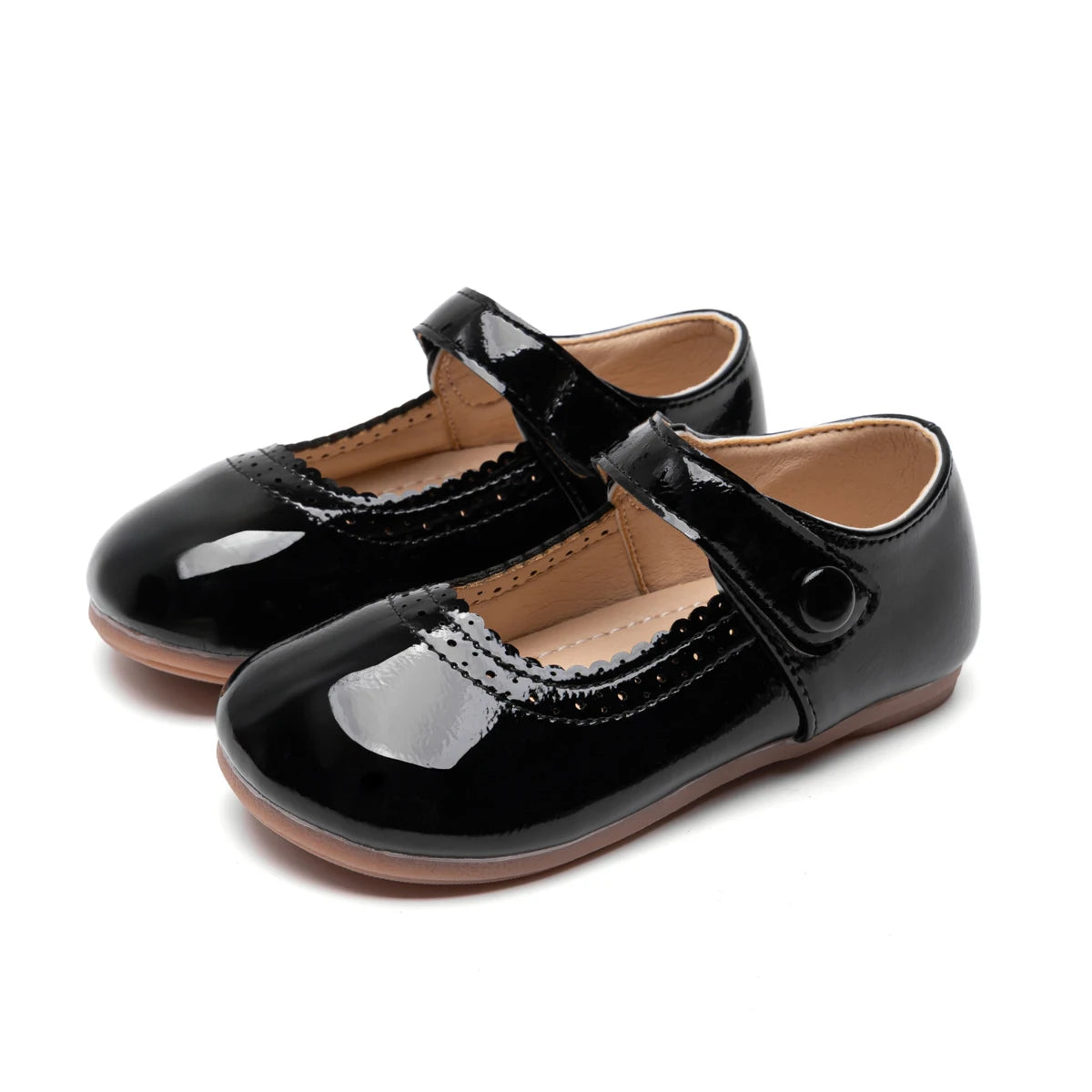 Girls' Leather Shoes 2026 Spring/Autumn New Simple Solid Color Kid's Princess Single Shoes Lightweight Children's Shoes 21-30