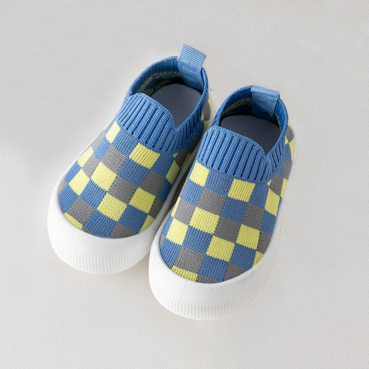 2024 Spring New Slip-on Toddler Shoes  Baby First Walkers Boys Girls Autumn Non-Slip Classic Plaid Sneakers Sport Shoes