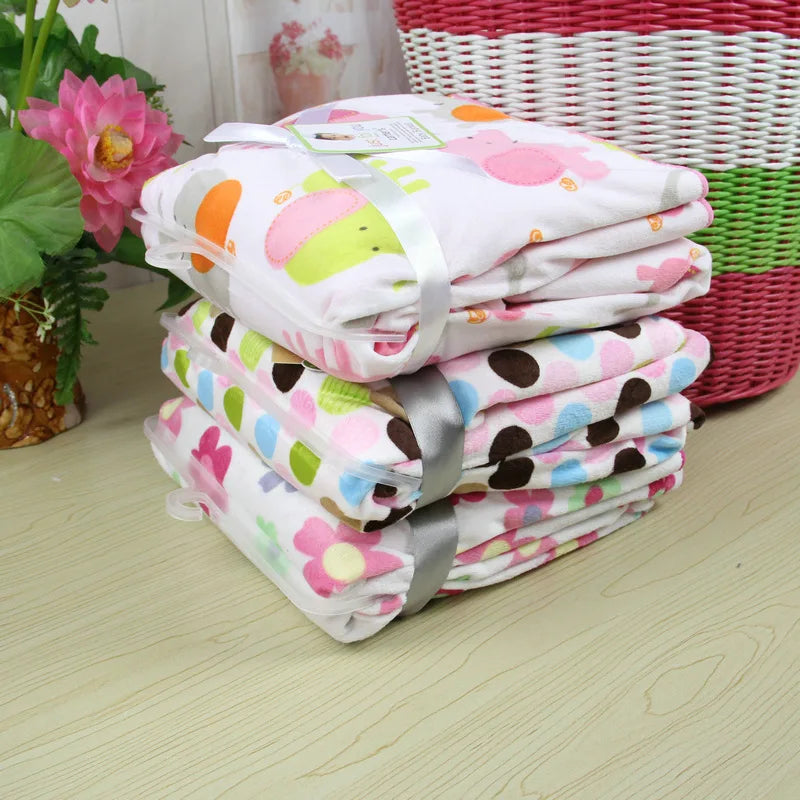 Baby Blanket & Swaddling Newborn Thermal Soft Fleece Blanket Winter Solid Bedding Set Cotton Quilt Infant Bedding Swaddle Wrap