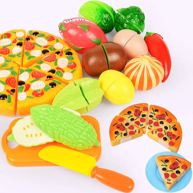 Children Toys Cutting Fruits and Vegetables Set for Kids Pretend Play Simulation Kitchen Toy Montessori Baby Toys for Girls Boys