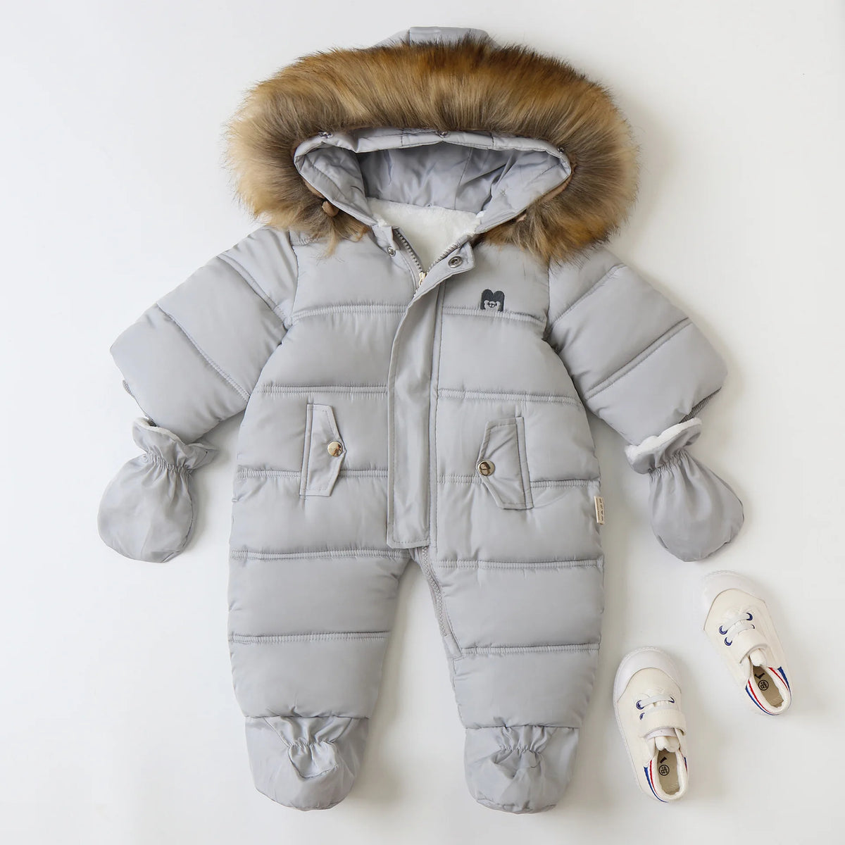Winter Baby Jumpsuit Plus Velvet Warm Hooded Newborn Baby Girl Overalls  Infant Boy Snowsuit Toddler Romper Outfit 0-2 Years