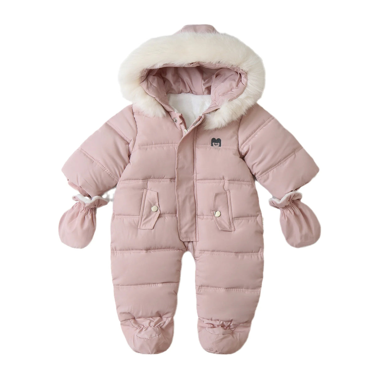Winter Baby Jumpsuit Plus Velvet Warm Hooded Newborn Baby Girl Overalls  Infant Boy Snowsuit Toddler Romper Outfit 0-2 Years