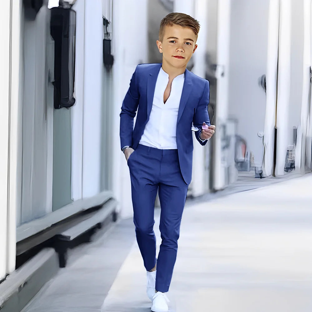 Khaki Suit for Boys Fashion Summer Jacket Pants 2-piece Set Custom Suit Wedding Boys Dress 2-16 Years Old Outfit