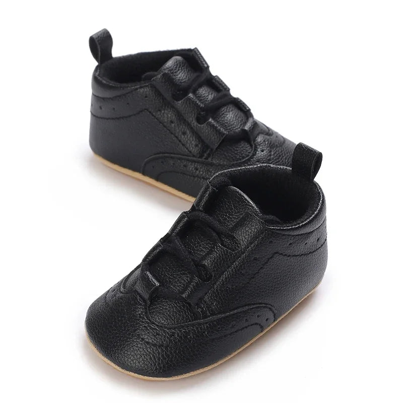 Newborn Baby Boys' Shoes Moccasin Fashion Casual Sports Shoes White Baptist Soft Sole Anti Slip First Step