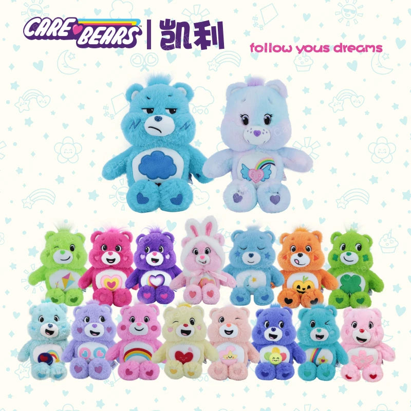 Care Bears 45cm Cute Cartoon Plush Doll Stuffed Toy Cuddly Companion Viral Hit Birthday Gift for Boys & Girls Soft Kids Pillow