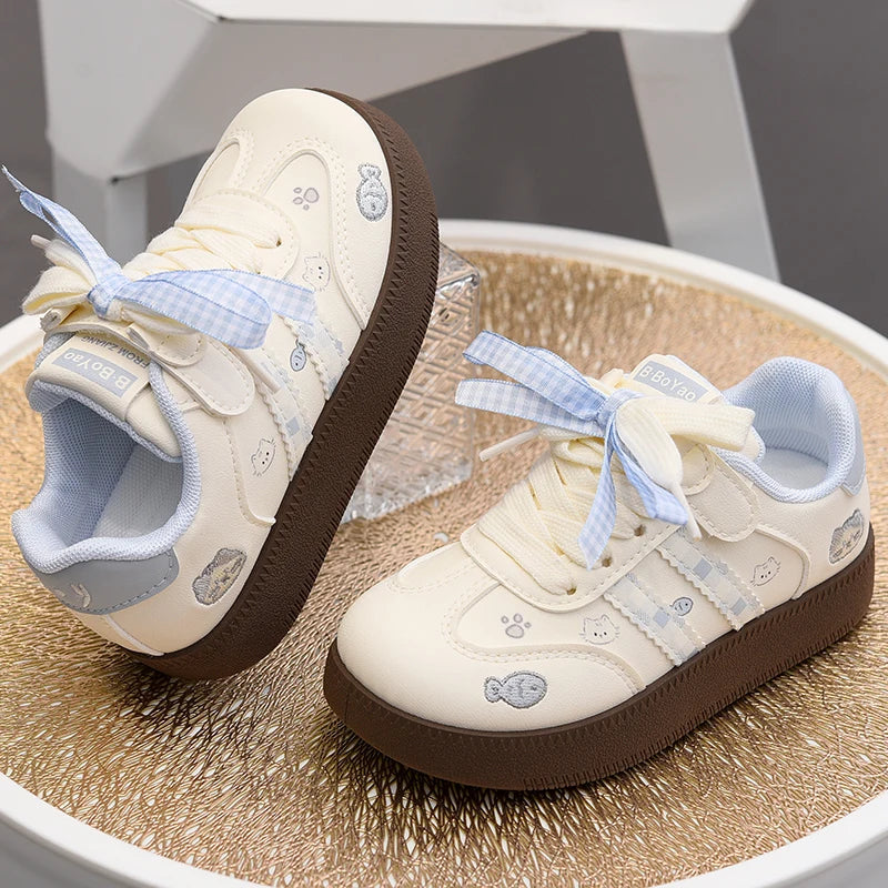 Girls' board shoes 2026 Spring and Autumn new children's casual shoes, elementary school sports shoes, anti slip soft soled litt