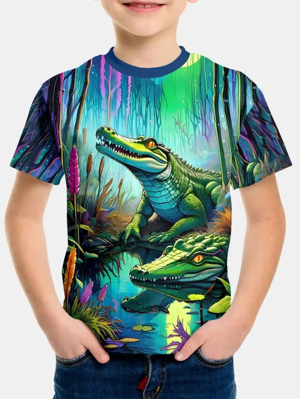 Boys Kids Clothes 3D Print Cartoon Dinosaur Graphic T Shirts Fashions Summer Streetwear O-Neck Short Sleeves T-Shirts for Boys
